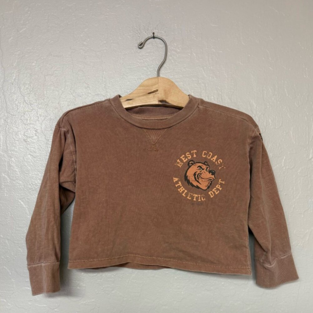 $12 ADD‎ ON cotton kids long-sleeve tee 4Y Zara Mini Boden Hanna Andersson